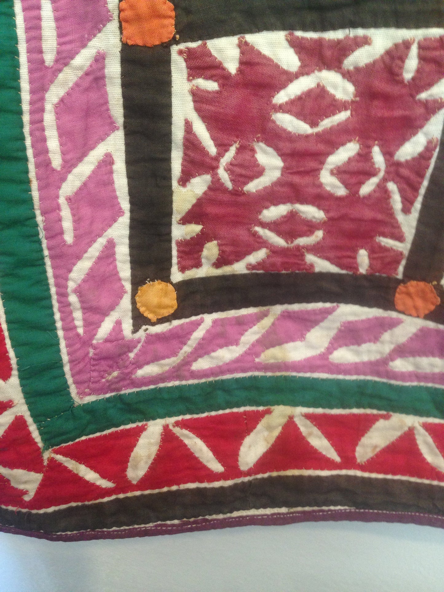 Rare Antique Rabari Banjara Gipsy Appliqué Quilt Wallhanging