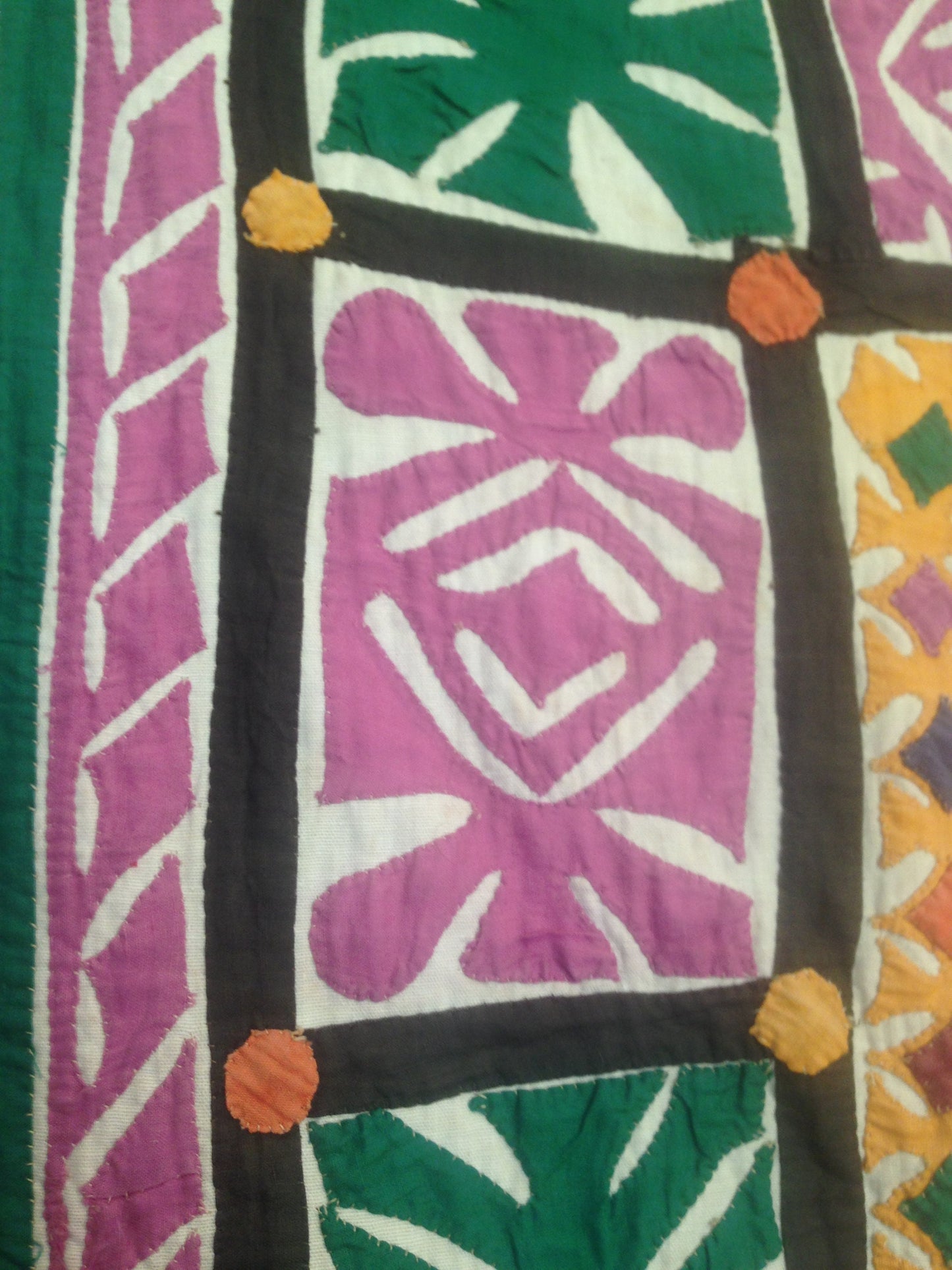 Rare Antique Rabari Banjara Gipsy Appliqué Quilt Wallhanging