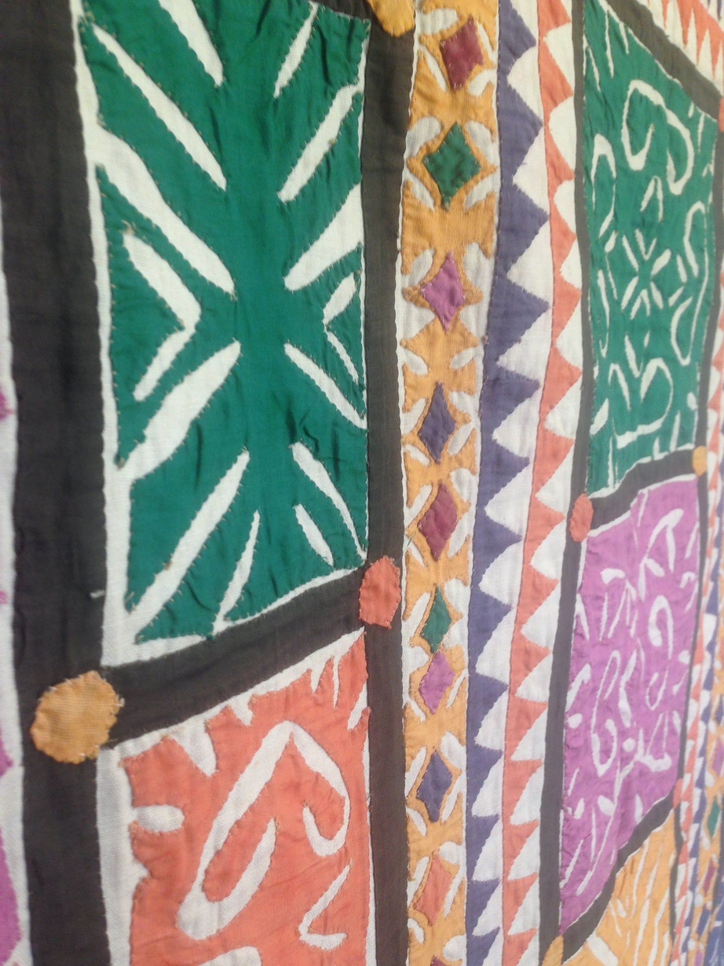 Rare Antique Rabari Banjara Gipsy Appliqué Quilt Wallhanging