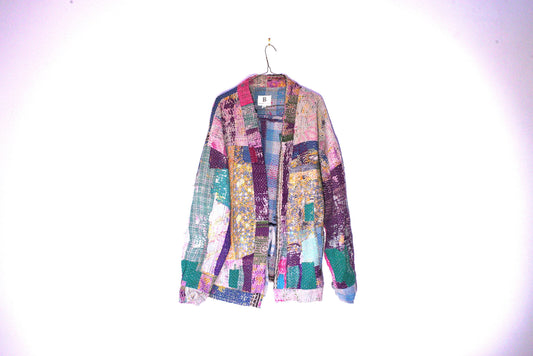 Third Reincarnation Jacket Made From An Upcycled Kantha Quilt