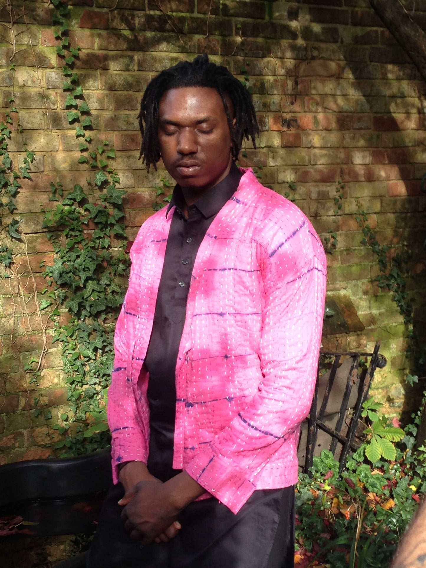 Handmade Pink Fair Trade Unisex Shibori Tie Dye Kantha Jackets