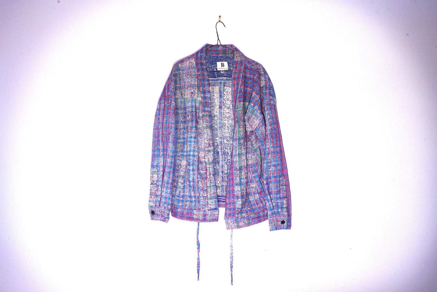 Indian Vintage Hand-Stitched Kantha Kimono Style Jacket - Unisex
