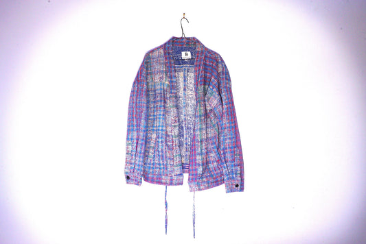 Indian Vintage Hand-Stitched Kantha Kimono Style Jacket - Unisex