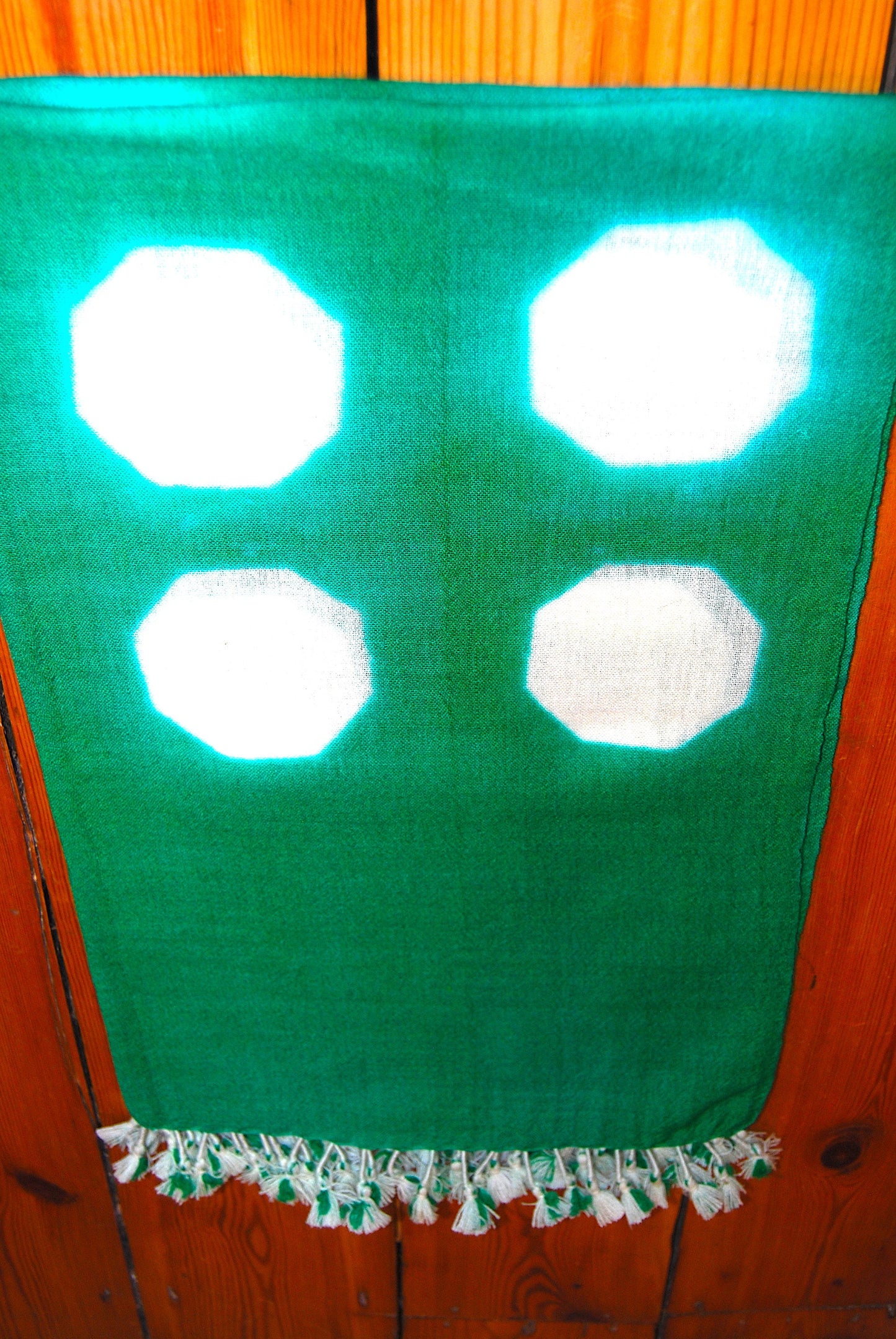 Handloom Merino Wool Clamp Dyed Scarves From India