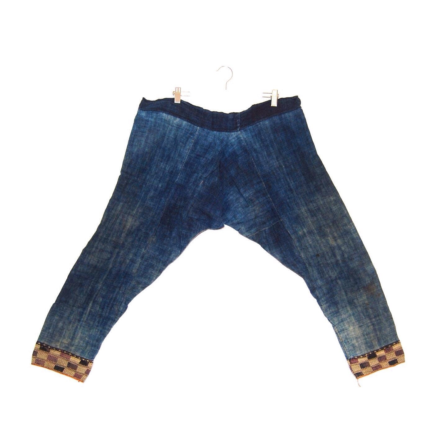 Vintage tribal Dao women's trousers from Dien Bien, north Vietnam