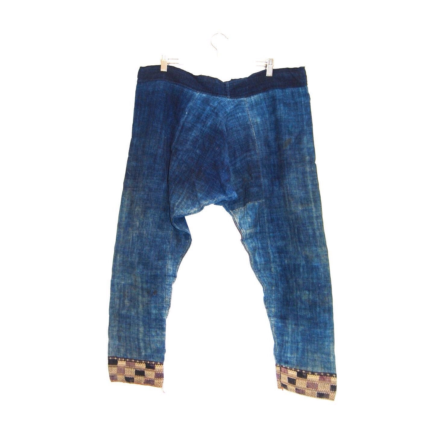 Vintage tribal Dao women's trousers from Dien Bien, north Vietnam