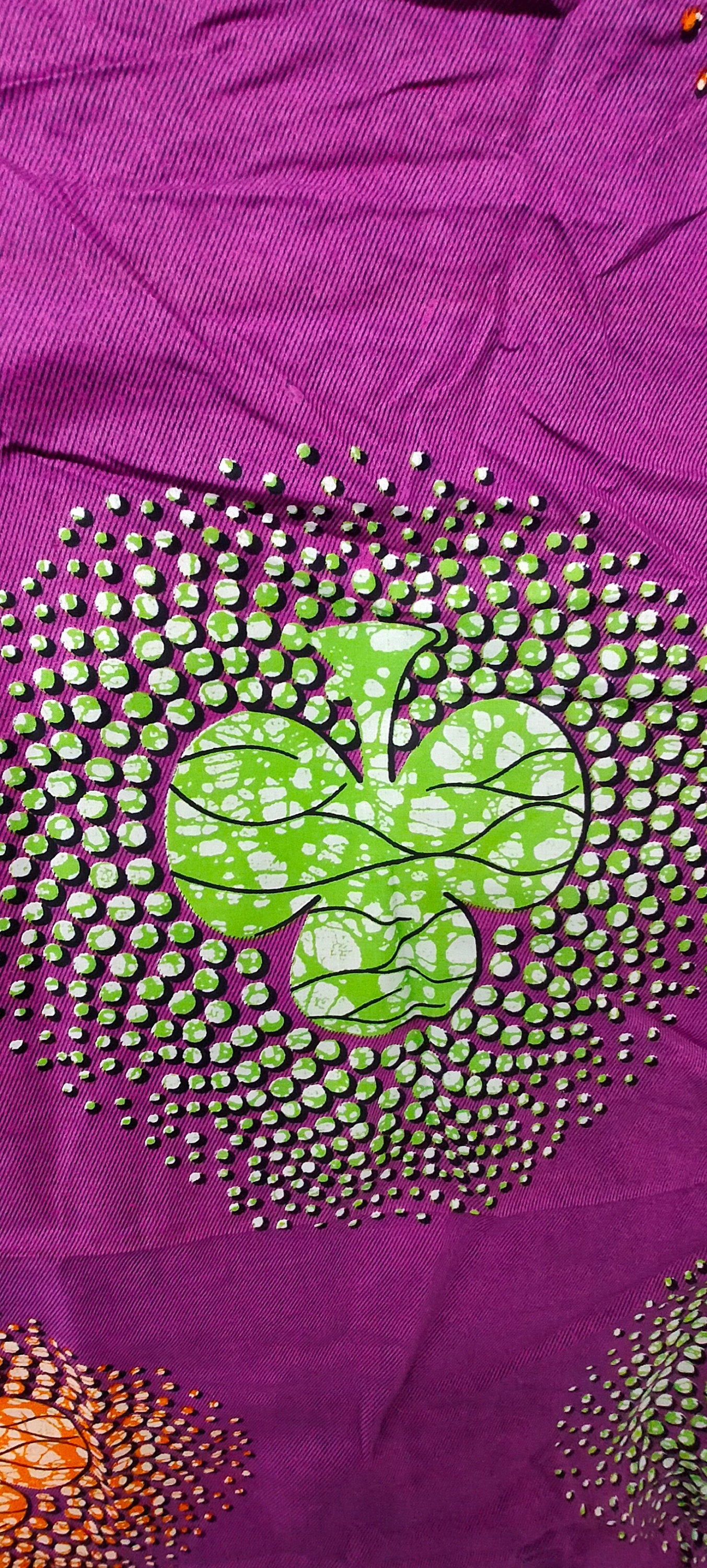 Wax Print African Ankara Cotton Fabric Purple