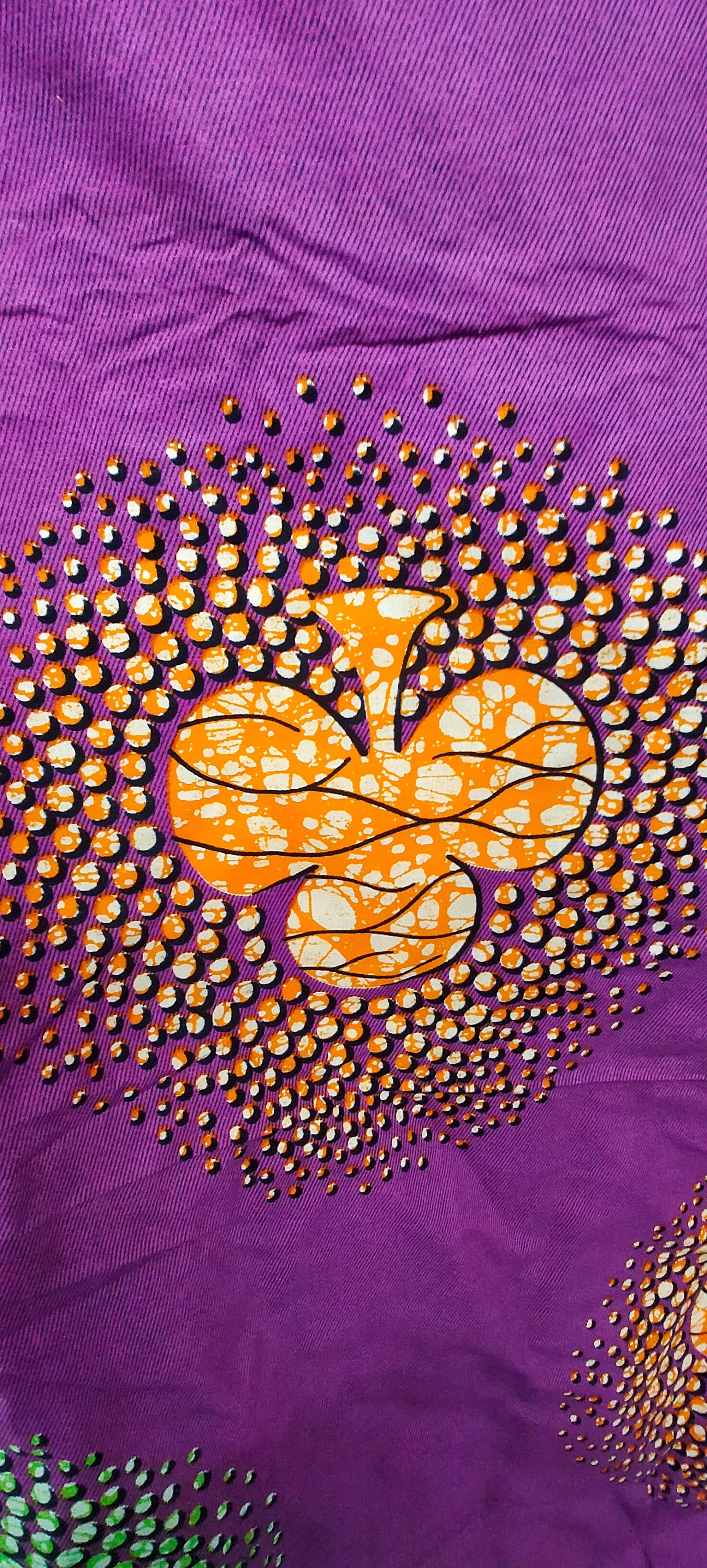 Wax Print African Ankara Cotton Fabric Purple