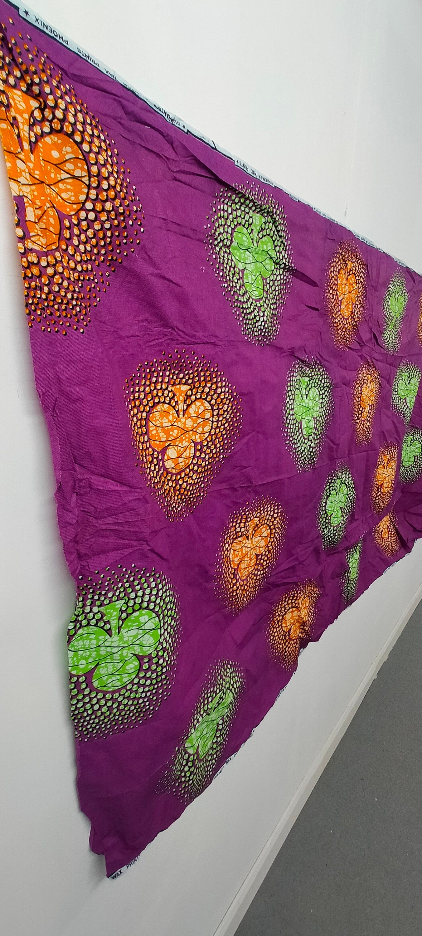 Wax Print African Ankara Cotton Fabric Purple