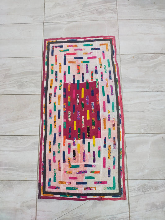 Patchwork Hand Stitched Indian Kantha Godhari From Kutch, Gujarat