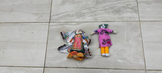 Set Of 2 Handmade Dolls From The Meghwal Tribe Of Kutch Gujarat Christmas Tree Decorations