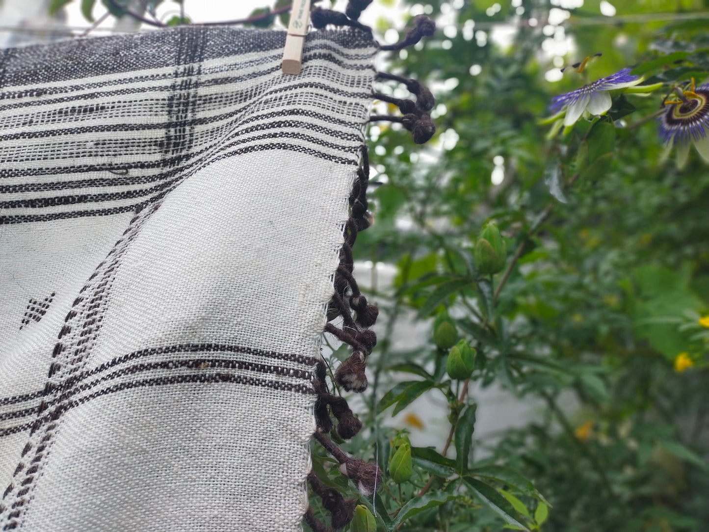Large Handwoven Desi Wool (indian wool) Shawl, Throw Or Blanket In Natural Colours White