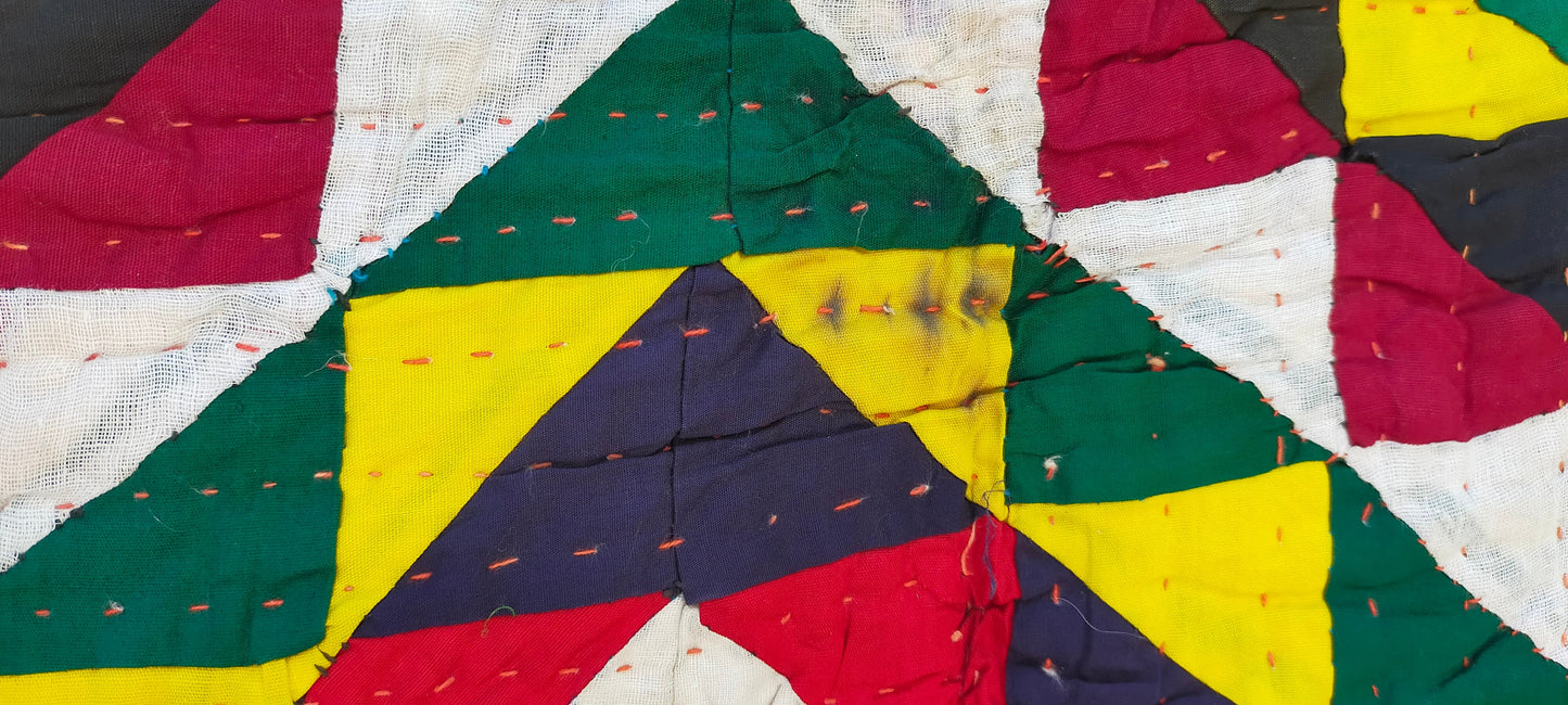 Hand Stitched Patchwork Quilt From The Meghwal Tribe Of Kutch, Gujarat.