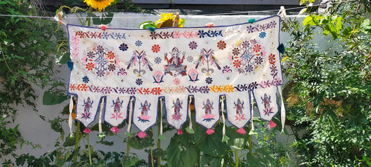 Hand Embroidered Toran Door Hanging, Bandanwal, From Kutch, India