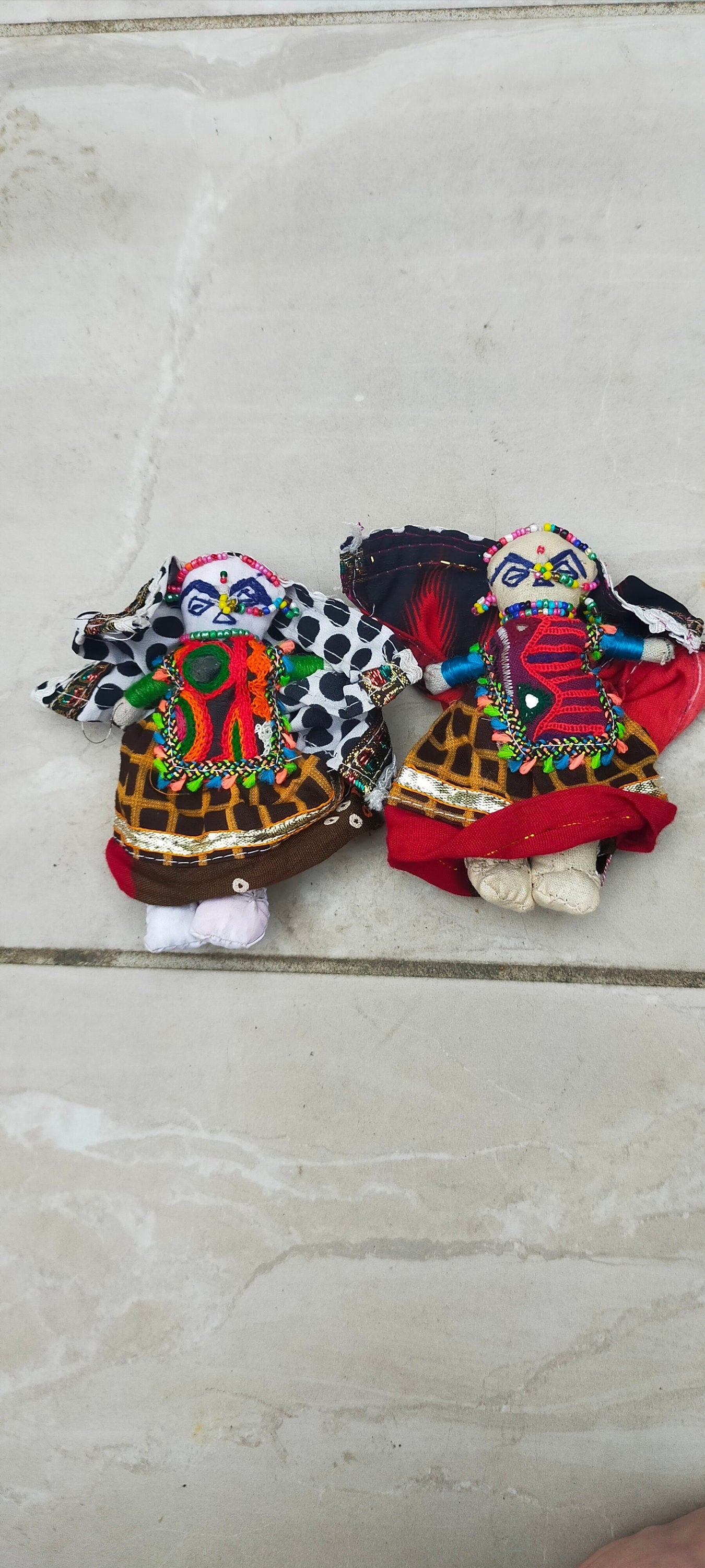 Set Of 2 Handmade Dolls From The Meghwal Tribe In Kutch Gujarat