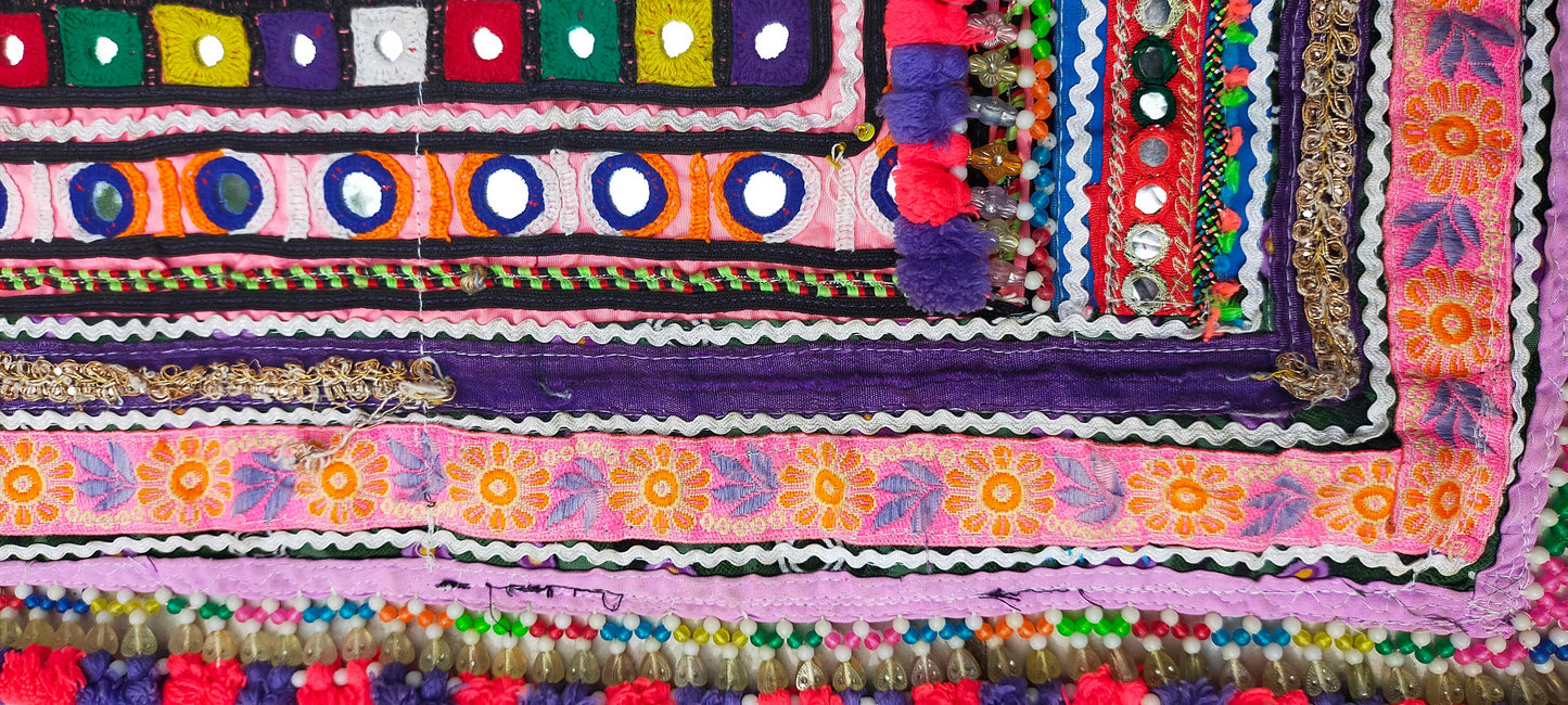 Beaded Mirror work Banjara Dress/Tunic Made By The Meghwal Nomadic Tribe From Kutch, Gujarat
