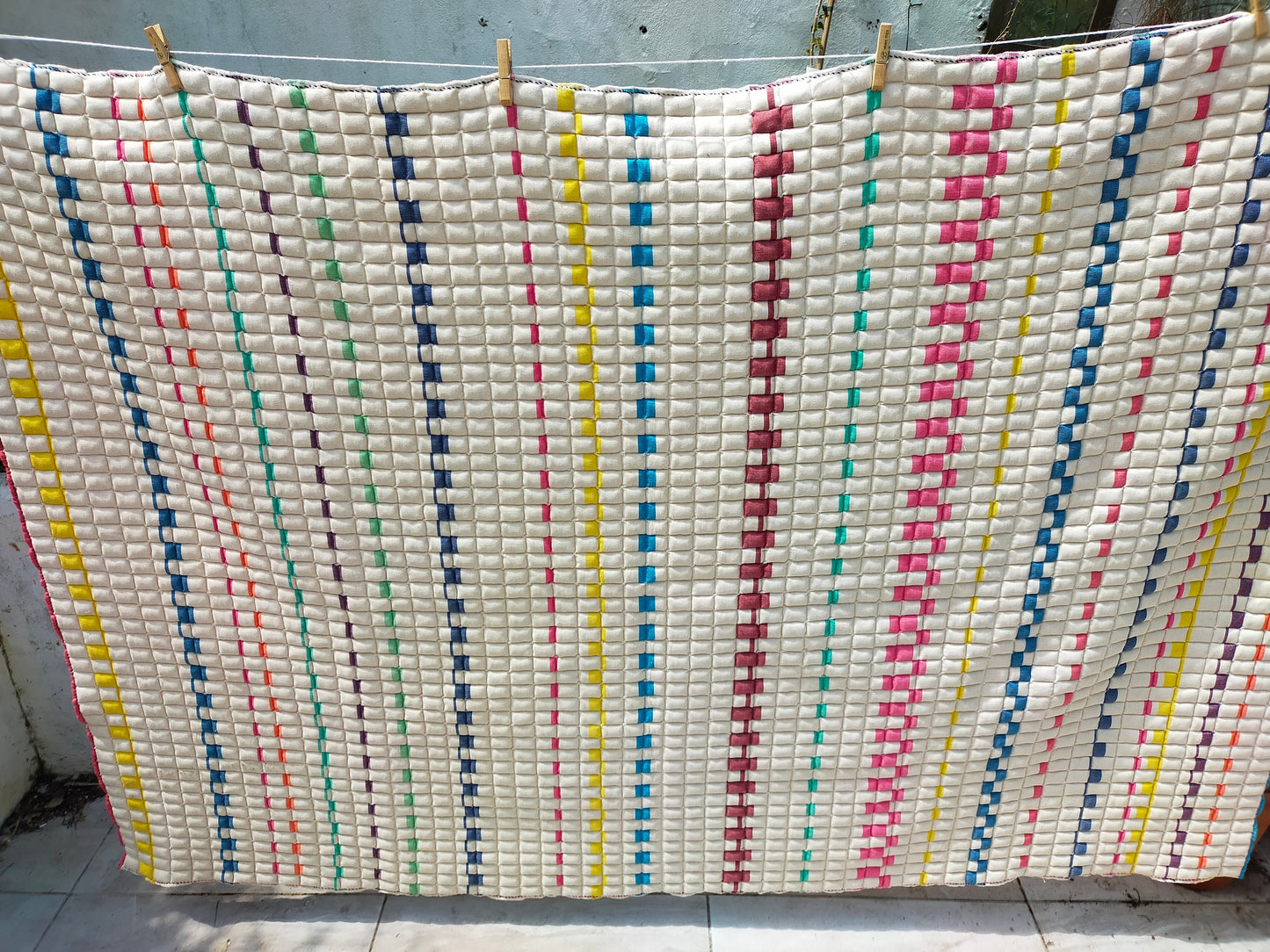 Rare Hand Woven Sujani Quilt From Gujarat, India