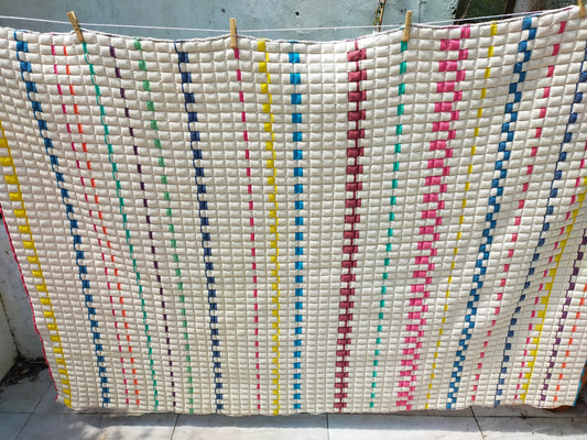 Rare Hand Woven Sujani Quilt From Gujarat, India