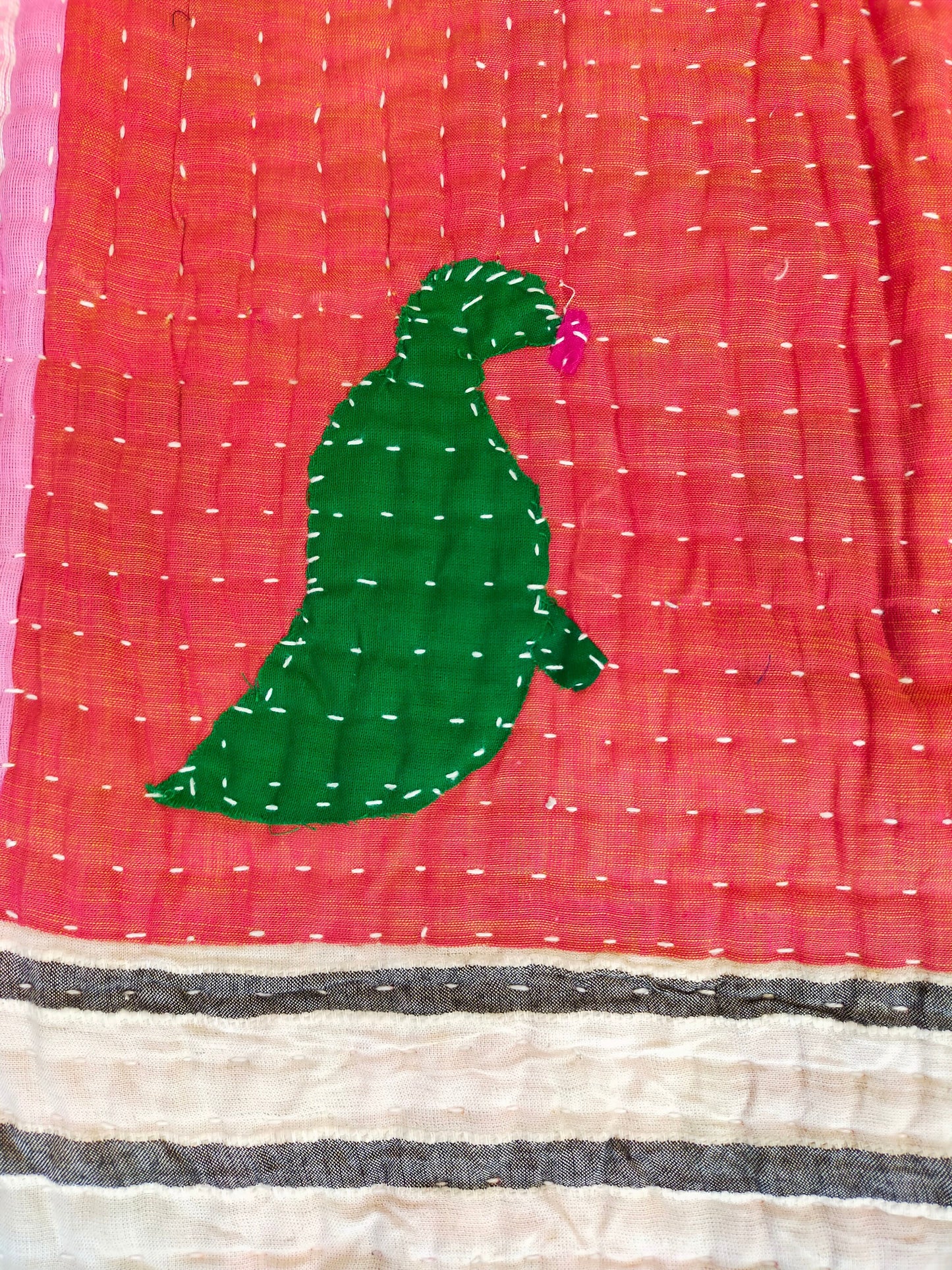 Siddi Kavand Patchwork Quilt (Kawandi) Quilted Blanket Hand Stitched By African Indian Women In India
