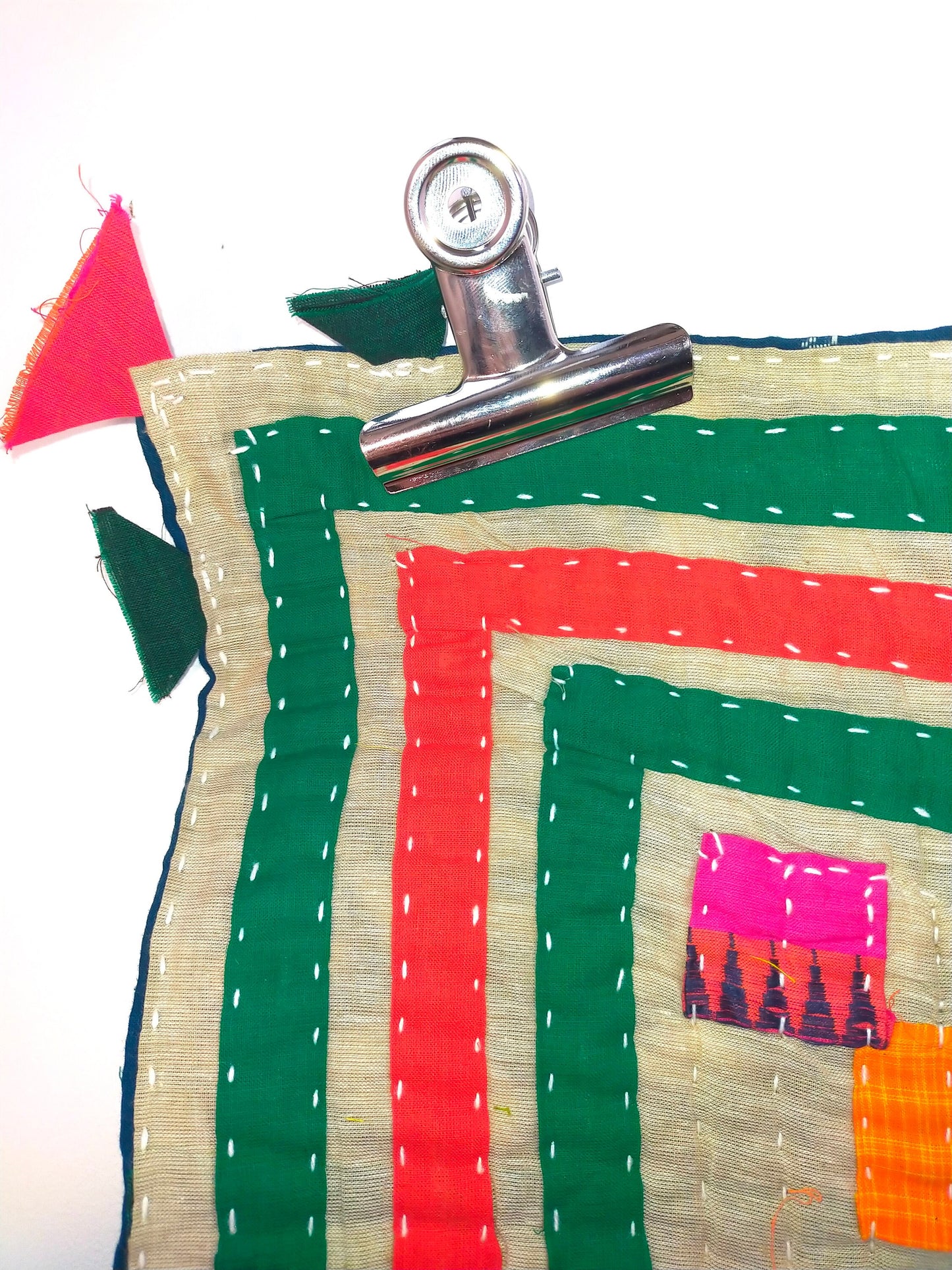 Siddi Kawandi - A Patchwork Kantha Baby Blanket Or Throw, Made With Recycled Cotton - Hand-Stitched By African Indian Women In India