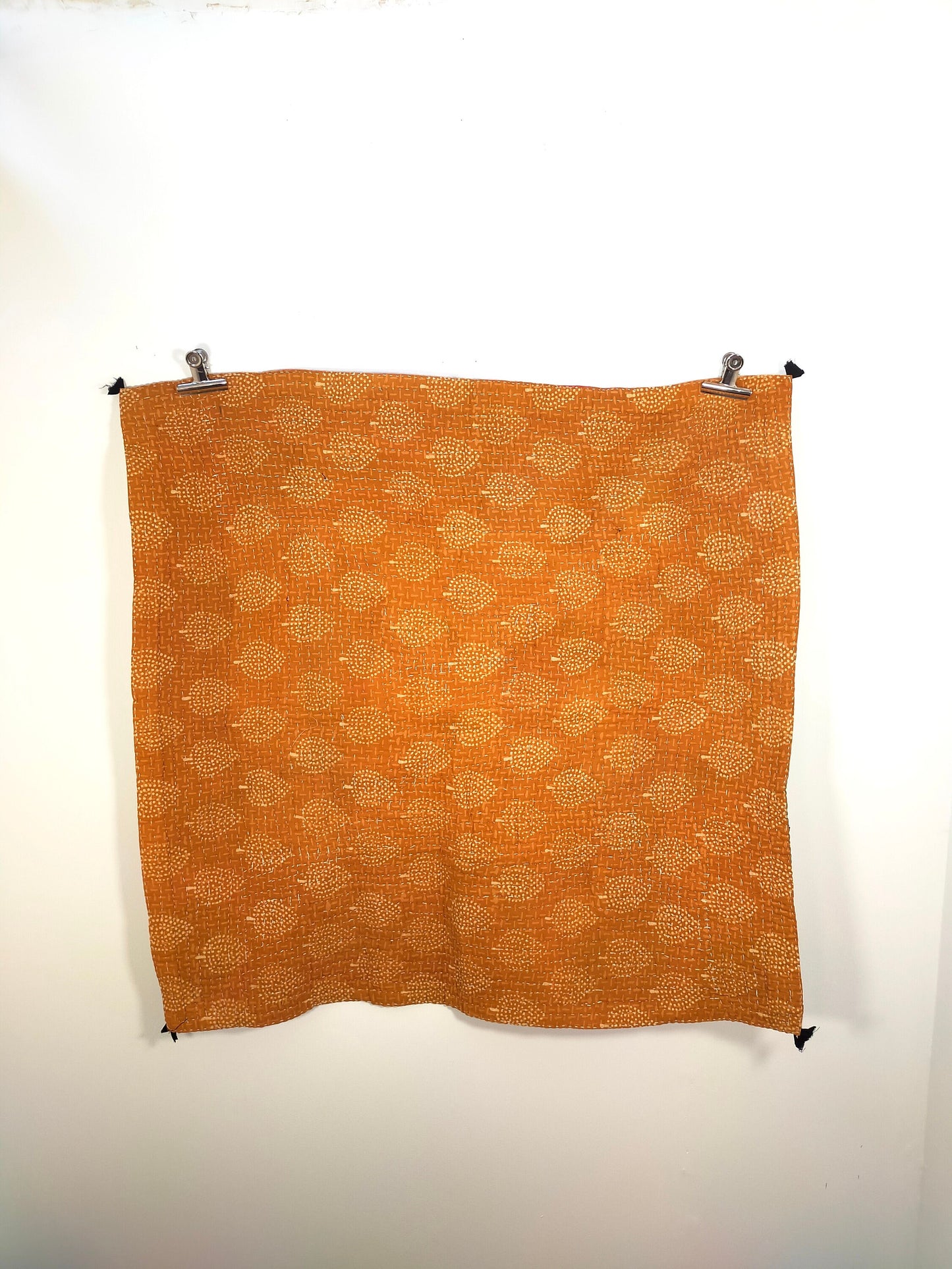 Hand-Stitched Siddi Kavand Patchwork Kantha Baby Quilt Or Wall Hanging Made With Recycled Cotton Offcuts In India