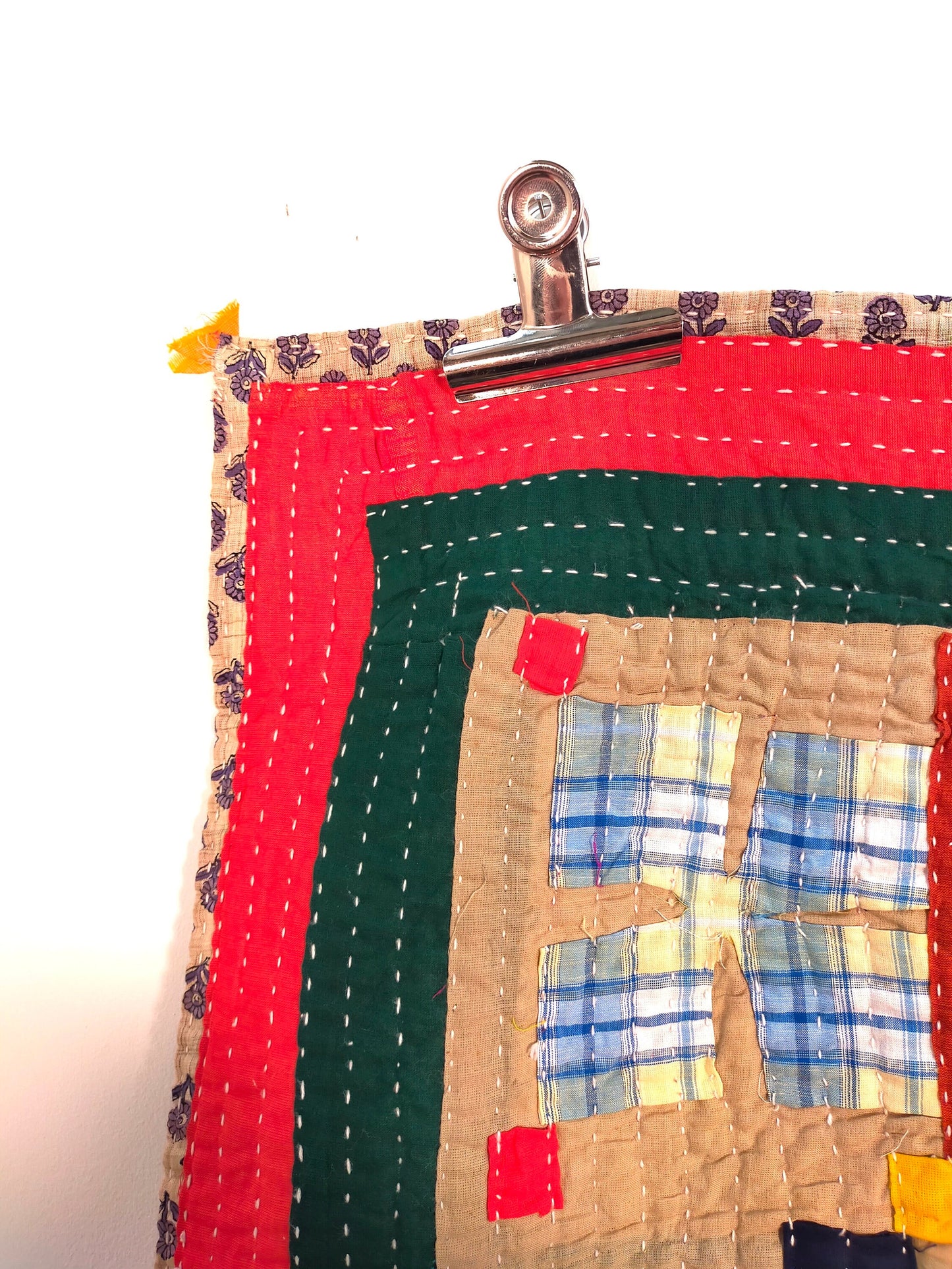 Siddi Kawandi - Patchwork Kantha Baby Blanket Or Textile Art, Made With Recycled Cotton - Hand-Stitched By African Indian Women In India