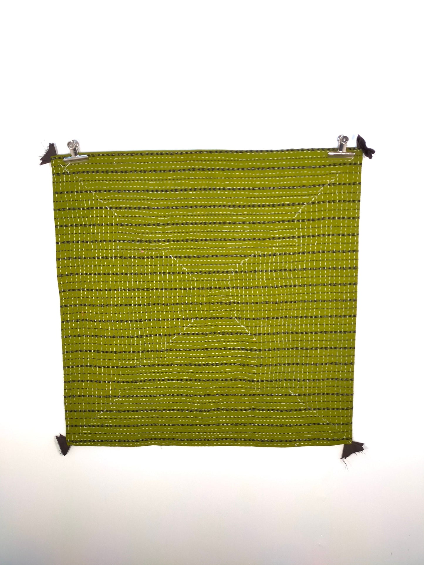 Hand-Stitched Siddi Kawandi Patchwork Kantha Wall Hanging Or Baby Quilt Made With Recycled Cotton By African Indian Women India