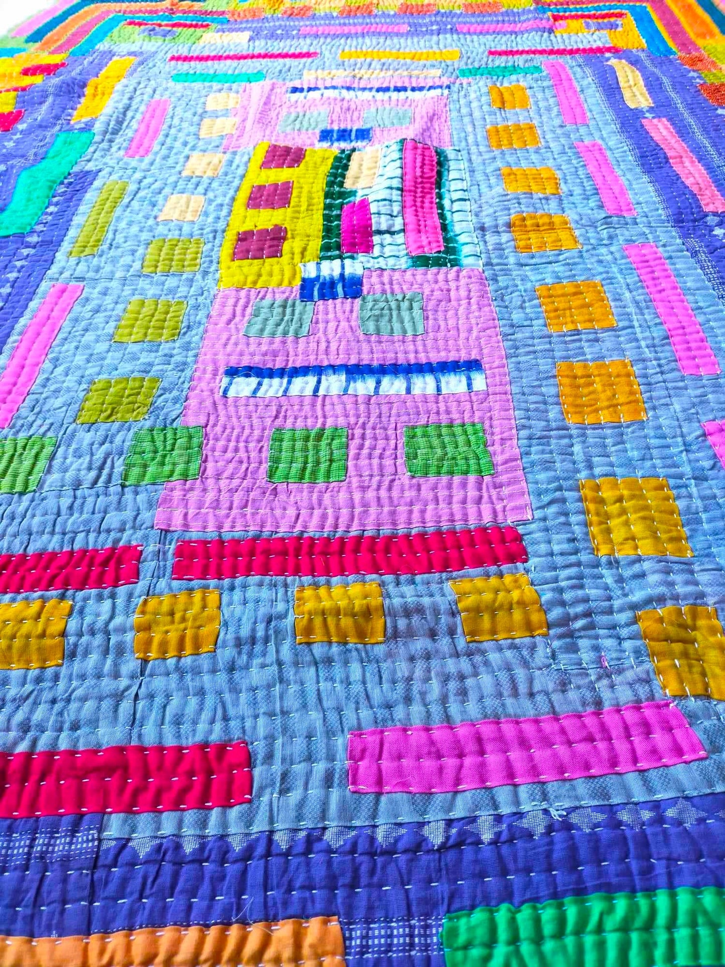 Siddi Kavand - Tribal Patchwork Kawandi Quilt, Quilted India In India By Tribal Women