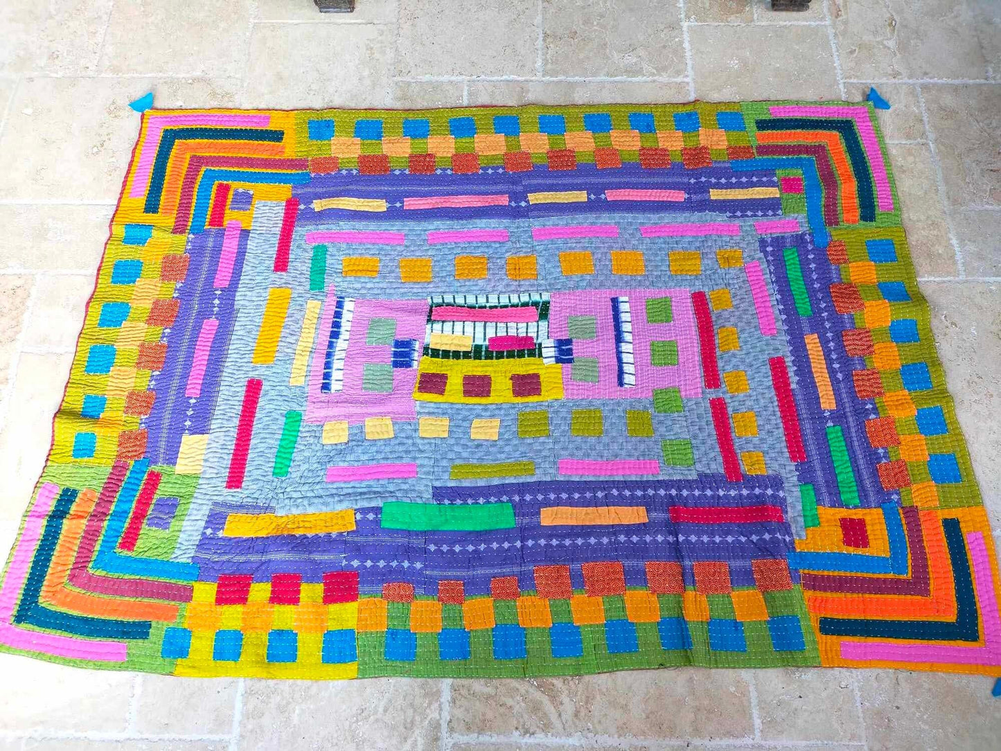 Siddi Kavand - Tribal Patchwork Kawandi Quilt, Quilted India In India By Tribal Women