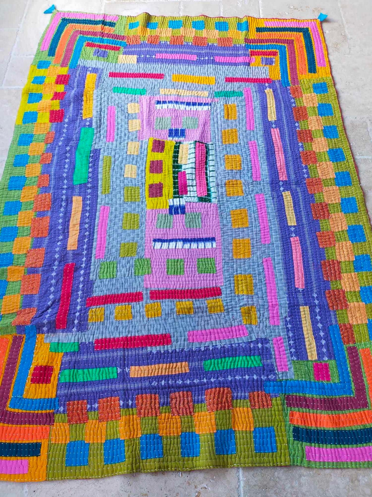 Siddi Kavand - Tribal Patchwork Kawandi Quilt, Quilted India In India By Tribal Women