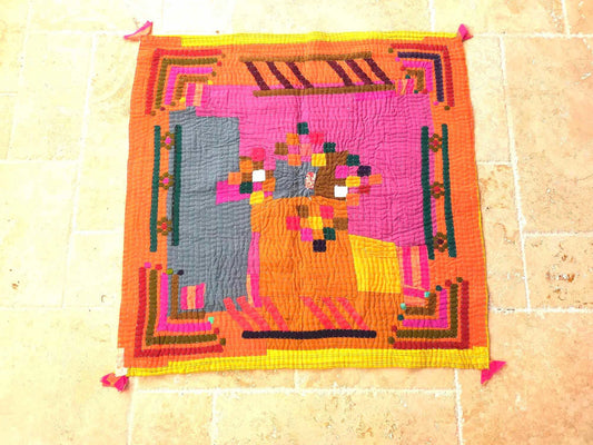 Siddi Kawandi - A Patchwork Quilt Made By An African Indian Tribal Group In Karnataka, India - Baby Blanket Or Wall Hanging