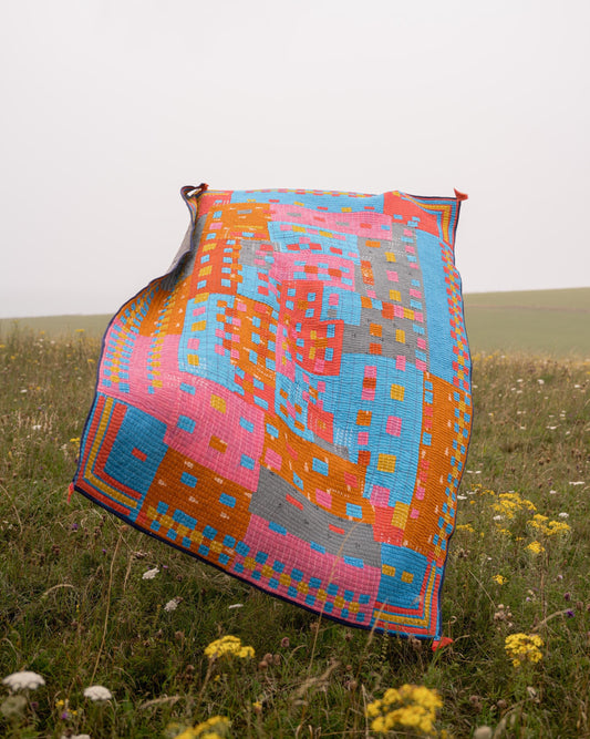 Siddi Tribal Patchwork Kawandi Kavand Quilted Blanket Made With Recycled Cotton In India - Similar To Kantha